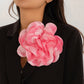 20CM Exaggerated Multilayer Satin Rose Flower Brooch for Women Wed Bridal Elegant Party Pin Jewelry Accessories Gift