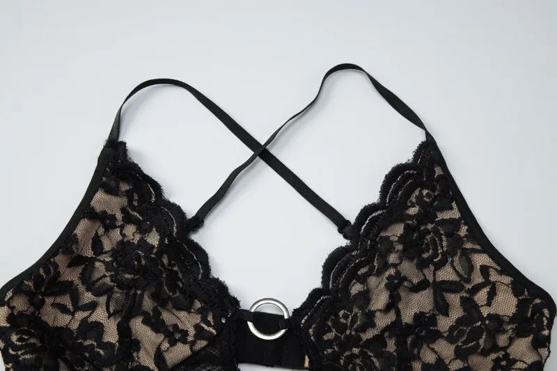 Black Lace Sexy Dresses for Woman Summer Clothes Deep V Neck Backless Maxi Dress