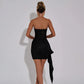 Strapless Ruffled Mini Dress Sparkling Short Cocktail Dresses Sexy Birthday Party Outfitrt Cocktail Dresses Sexy Birthday Party Outfit Women 2025