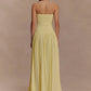 Off-shoulder Strapless Sexy Maxi Dress Women Elegant Sleeveless Backless Thigh High Split Pleated Club Party Long Dress