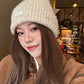 Y2K Sweet Star Sequin Warm Solid Knit Beanie For Women