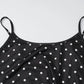 Polka Dot Slip Dress White Black French Style Elegant Sleeveless Backless Long Maxi Dresses for Woman