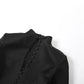 Button Up Long Sleeve Short Dresses for Woman Clothes Elegant Fashion Black White Dress Office Ladies