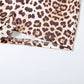 Leopard Print 3-Piece Set Women Arm Sleeve+Low-Neck Halter Bandage Backless Irregular Hem Vests+Simple Shorts Sexy Suits
