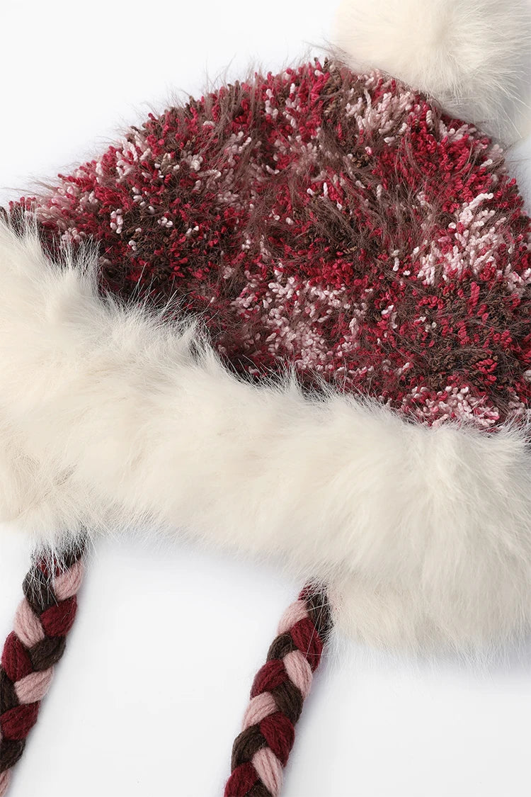 2025 Winter New Arrivals Multi Color Pom Pom Plush Tassel Beanie For Women