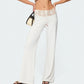 Women Crochet Knit Pants Y2k Low Waist Drawstring Cover Up Pant Sexy Wide Leg Stretchy Hollow Out Vacation Beach Pants