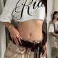 Letter Print Crop Tops Women Summer Trend Wild Biased Collar Street Skinny Simple Classic Streetwear Daily Soft Tees