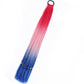 Synthetic 24inch Girls Colored Box Braided Ponytail With Elastic Rubber Band Hair Extensions Rainbow Color Box Pigtail Hairpiece