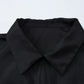 Collared Short Sleeve Cut Out Crop Tops Sexy Black T Shirts Fashion 2026 Summer Clothes for Woman