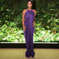 Draped Halterneck High Slit Long Party Dresses Sexy Purple Evening Gown 2026 Summer Maxi Dresses Woman
