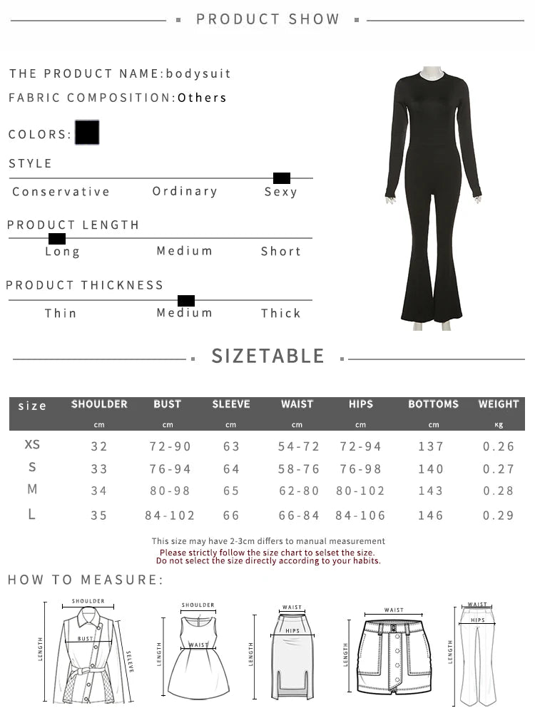 Sexy Women Jumpsuit Backless Flare Spring Trend o-Neck Elegant Skinny Full Sleeve Basic Solid Street Fitness Overalls