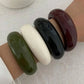 Y2K Boho Thick Resin Acrylic Open Wide Bangles for Women New Trend Vintage Irregular Chunky Arm Bracelets Daily Jewelry