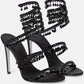Women's New Water Diamond Sandals Fashion Tassel Crystal Shoes Sexy Banquet Party Twin Stiletto Women's Large Sandals