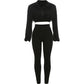 2024 Autumn Women 2 Piece Set Casual Tracksuit Zipper Thin Drawstring Jacket+Leggings Matching Streetwear Sporty Suit