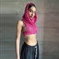 Hooded Sleeveless Knitted Sweater Vest Streetwear Fashion Sexy Y2k Crop Top Autumn Clothes Women 2023