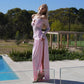 Off Shoulder Long Sleeve High Split Maxi Dresses Woman See Through Lace Patchwork Long Dresses Luxury