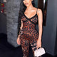 Sexy Camis Romper Women Lace Leopard Print Patchwork Skinny Stretch Sexy Clubwear Workout Midnight Playsuit Overalls