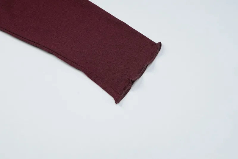 Turtleneck Long Sleeve Tees Basic Solid Color Fitted T Shirts Fall Winter Tops for Woman Clothes
