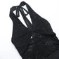 See Through Lace Patchwork Halter Mini Dresses for Women Sexy Vacation Outfits 2025 Summer Dress