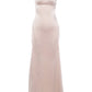 Silky Stain Elegant Dress Woman Lace Patchwork V-Neck Cross Bnadage Backless High Waist Robe Birth Party Vestidos
