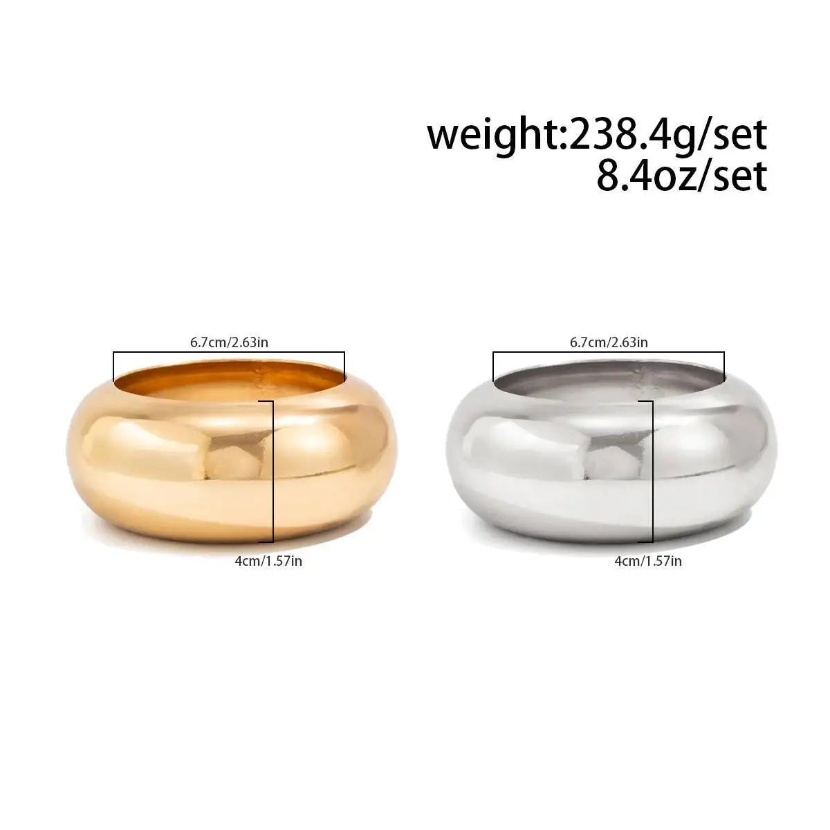 Vintage Chunky Metal Wide Bangle for Women Exaggerated Creative Daily Party Bracelet Trendy Charm Jewelry Accessory