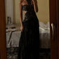 Backless Halter Neck Lace Maxi Dress Cutout Waist Tiered Ruffle Sheer Long Skirt Slim Evening Club Party Vacation Dress