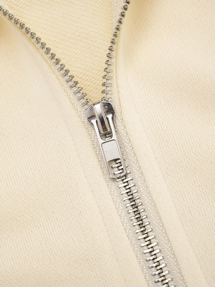 Hottie Autumn Trend Sweatshirt Dress Women Zip Stand Collar Peach Hip Simple Daily Fashion Sporty Street Slim Bodycon