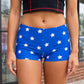 Women Star Pattern Boyshort Shorts Stretch Slim Low Waist Short Pants Cosplay Party Sport Workout Casual Bottoms