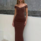 V Neck Short Sleeve Sexy Maxi Dress Women Elegant Off-shoulder Backless Back Split Bodycon Club Party Long Dress