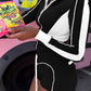 Sporty Contrast Patchwork Two Piece Set Women Zip Cardigan Turtleneck Crop Jacket+Drawstring Shorts Daily Casual Suits