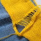 Blue and Yellow Hollow Knit Two Piece Set Woman Summer Beach Outfits 2026 Sexy Halter Top Skirt Matching Sets