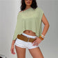 Women Knit Poncho Tops Summer Fashion Solid Color Off One Shoulder Loose Fit Asymmetric Cover Up Shawl Blouse