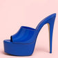 Summer New Women's Thick Bottom, Fine High Heels, Toothed Cool Slippers, Fashion Show, Party, Ultra High Heel Sandals