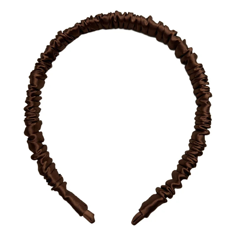 Hair Hoop Band Headbands For Women Girl 100% Pure Mulberry Silk Elastic Luxury Hair Accessories