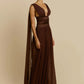 Deep V Neck Backless Sexy Maxi Dress Women Elegant Sleeveless Backless Bodycon Pleated Club Party Long Dress Female