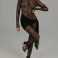 Lace See Through Long Sleeve Sexy Jumpsuit Women Fashion Transparent Irregular Elegant Club Party Jumpsuits Beachwear