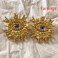 Baroque Style Fashion Alloy Big Eyes Dangle Earrings For Women Jewelry Exaggerated Ladys' Statement Earrings  Accessories