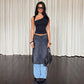 Asymmetric Neck Cut Out Tank Top Streetwear Summer Solid Color Sleeveless Backless Crop Tops Rave Clothing