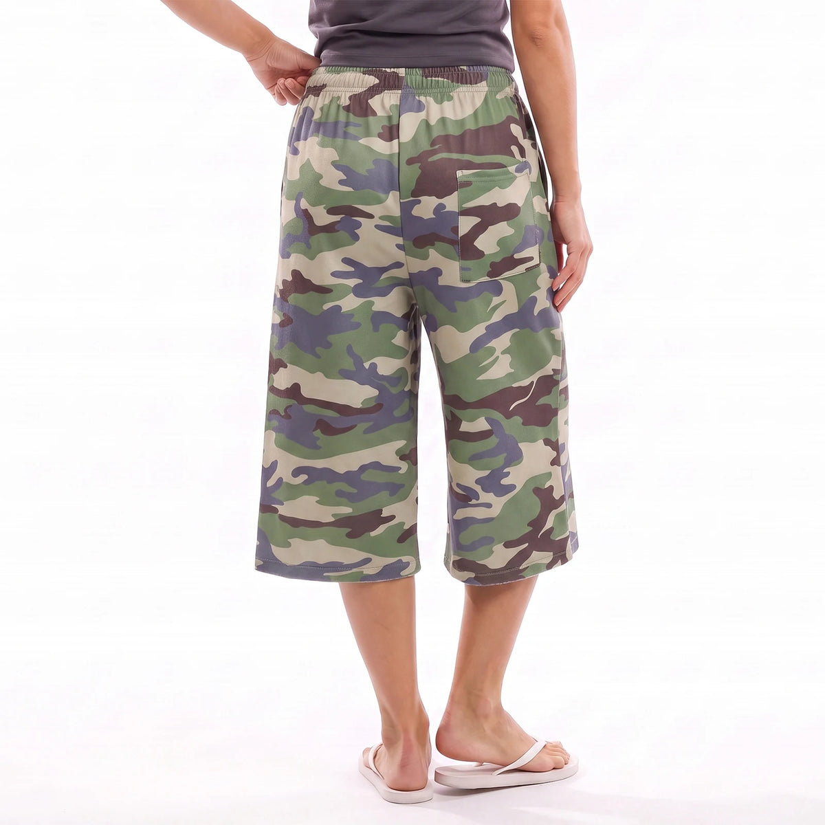 Women Capri Sweatpants Cropped Joggers Drawstring Waist Loose Baggy Lounge Pants Cuffed Casual Summer Sport Bottoms