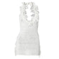 Fringed Knitted Dress Womens Sexy Club Outfits Halter Mini Dresses Trending Women Clothing 2025 New Arrivals