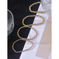 3/4/5/6 MM Stainless Steel Beads Daily Handmade Elastic Bracelet Bangle Waterproof Wrist Wholesale Gold Color Jewelry Men