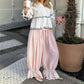 Casual Lace Trim Bloomers Women Ruffle Elastic Waist Loose Harem Trousers Lace Ankle Cuff Daily Vacation Baggy Pants