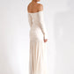 Off-shoulder Strapless Sexy Maxi Dress Women Summer New Patchwork Backless Long Sleeve Pleated Long Dress Elegant