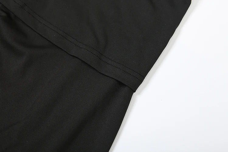 Casual 2-Piece Set Women Turtleneck Single-breasted hidden buttons crop tops+Elastic waist Flared pants sporty suits