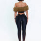 Wild Women 2 Piece Set Hollow Tracksuit Slash Neck Fur Patchwork Tops+High Waist Leggings Matching Hottie Streetwear