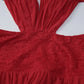 Lace-up Halter Neck Backless Maxi Dresses for Woman Sexy Red Evening Dress Birthday Gown Summer 2026