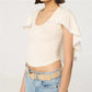 Coquette Style Lace Trim Cape Top Sleeveless U-Neck Slim Fit Cropped Blouse Y2K Vintage Aesthetic Women's Top