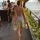 Women's Matching Sets Leopard Print Cropped Camisole Top and Irregular Skirt Two Piece Set Sexy Womens Outfit