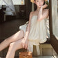 Folds Dress Women Bandage Tassel Chest Wrap Sleeveless Solid Summer Fashion Classic Elegant Party Chic Mini Bodycon