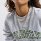 Y2K Patchwork Chain Design Stainless Steel Necklace Paperclip + Glossy Pentagram Cross with Zirconia Pendant Necklace